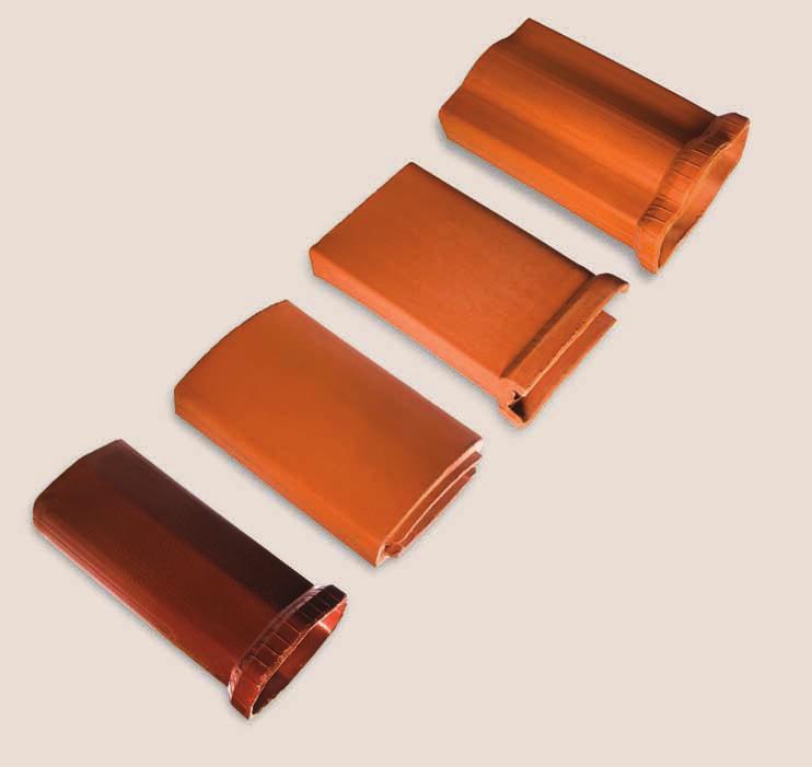 Wall Coping Superior Clay Terra Cotta Wall Coping is available in the classic standard shapes: Double Slant, Camel Back, Streamline and Single Slant.