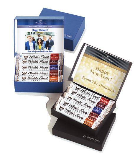Each box label can be personalized with your photo, logo, and more.