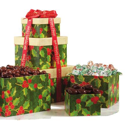 Milk Chocolate Holiday Imperial Almonds 12 oz. 72885 3 lbs. 4 oz. $39.95 HOLIDAY GREETINGS BAR BOXES www.worldsfinestchocolate.