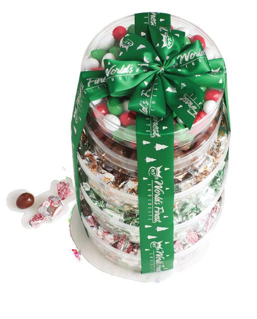 $44.95 MERRY CHOCOLATE TIER Milk Chocolate Holiday Imperial Almonds Milk Chocolate Continental