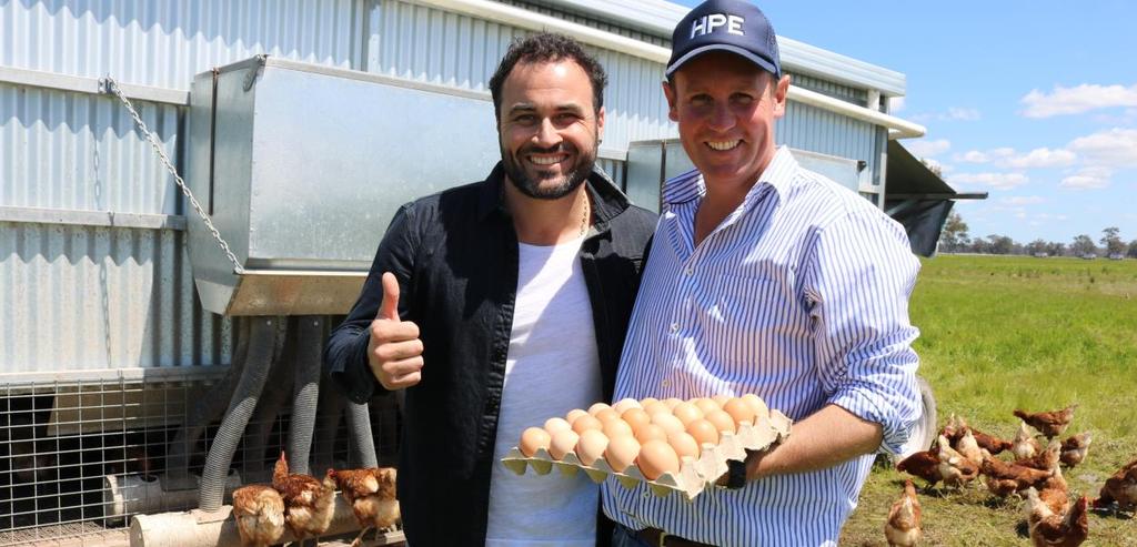 FOOD WITH MIGUEL MAESTRE Miguel discovers what a true free-range egg is when he visits farmer Sam at his Holbrook farm property where chickens roam free under the watchful eye of Maremma dogs.