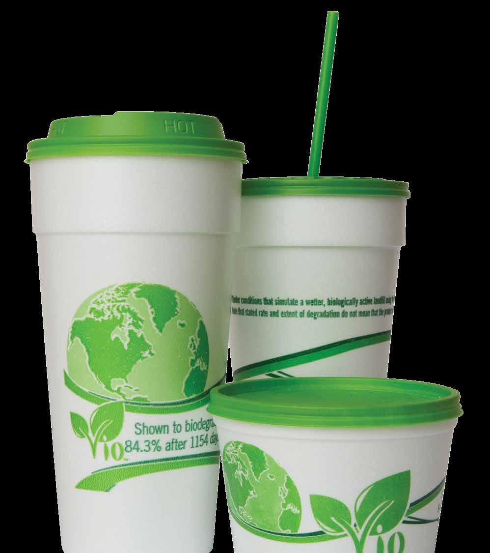 Now your customers will love your to-go ware as much as they love what you serve in it. *Cups biodegrade 84.3% over 1154 days, lids biodegrade 59.4% over 1983 days, straws biodegrade 72.