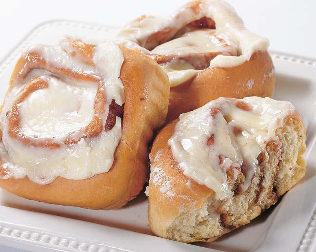 delicious rolls drenched in real cream cheese icing.