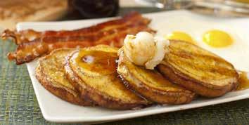 Pancakes French Toast Waffles HomestyleCinnamon French Toast Combo* 4 slices of our Homestyle Cinnamon Bread with 2 eggs and 2 bacon strips or 2 sausage links 8 59 Cinnamon French Toast (4 pc) 6 99