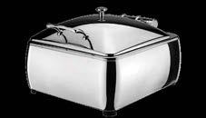 A 1032 with Stand I - Oblong Chafing Dish with Stand - w/ Steel Lid - Optional GN 2/3 Food Pan 5.9 Ltr.