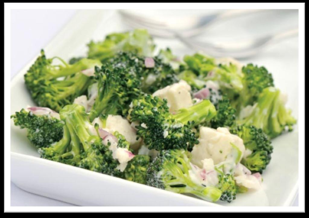Broccoli & Cauliflower Salad 1 cup Broccoli 1 cup Cauliflower 1/2 raw Carrots, sliced 1 cup Grapes, halved 1 tablespoon Sunflower Seeds