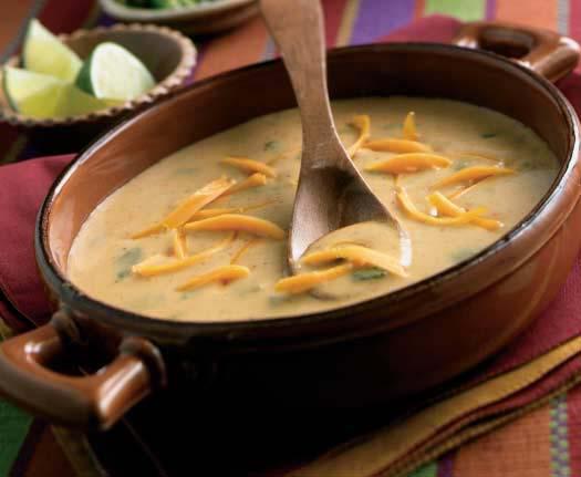 Wisconsin Cheddar Cheese Wisconsin Cheddar Cheese AND POBLANO CHILI SOUP SIDEKICKS Chicken stock 1 chicken carcass 2 T. SYSCO Classic vegetable oil 2 c.