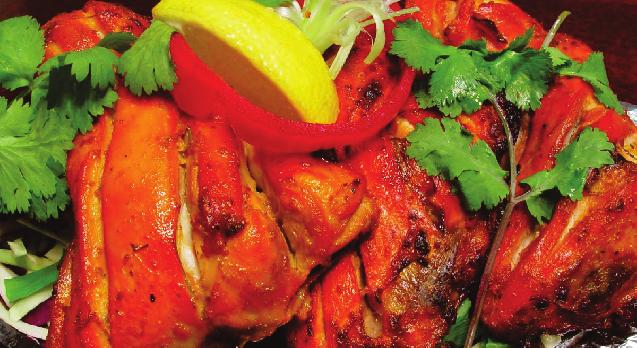 chicken tandoori TANDOORI SPECIAL Toasted in one of our traditional tandoori oven. All tandoori dishes are sauteed with onions, bell peppers and butter. Tandoori Chicken.