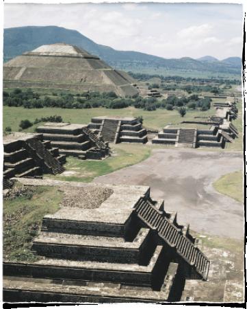 Mesoamerican Cities " Centers for religious rituals " Stone pyramids and monuments "