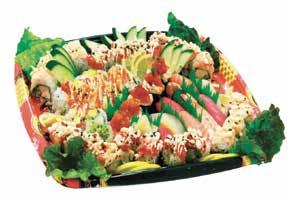 YON TRAY Our 42 piece platter 8 pieces  California Roll, 5