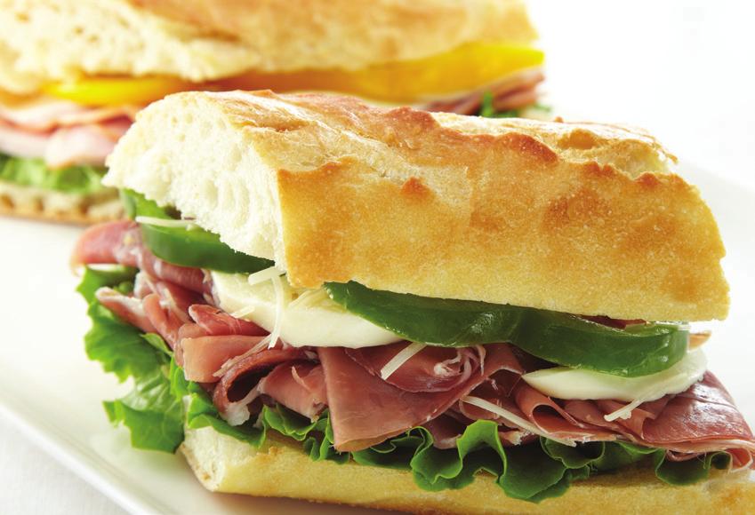Artisan Baguette Sandwiches 36 A delicious assortment of Longo s gourmet artisan sandwiches, including sweet Black Forest and brie, artichoke and asiago beef, chili lime chicken and zesty Italian and