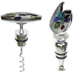 D0912-25 WINE STOPPER WITH CRYSTAL TOP/