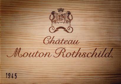 Six bottles of the legendary Château Mouton-Rothschild 1945 re-conditioned at the Château in pristine condition.