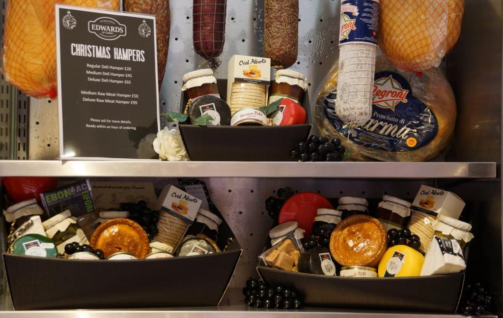 Edwards of Conwy hampers Our hampers make an ideal gift for friends and family, but are also a great value, quick and convenient solution for festive foodies.