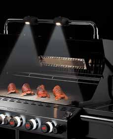 Lighted control knobs Dedicated Sear Station Grill-Out TM handle lights Features Summit E-470 Summit E-460 Summit E-670 Summit E-660 Stainless steel burners 4 4 6 6 Combined primary burner rating 51.