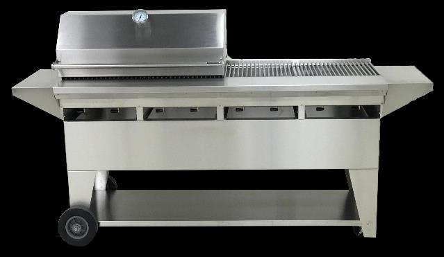 These grills feature independently controlled heat zones using lava rock to create the ultimate in barbecue flavor. Each burner boasts a very generous 20,000 BTU heat rating.