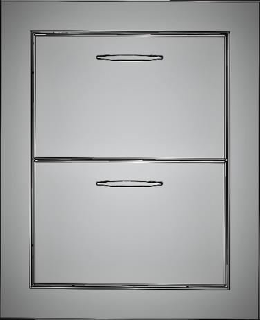 Stainless Steel Drawer Combination Insert with 3 Drawers Model BI-DRW-3 Mix and match these ultra-high quality drawer combinations with other drawers and/or door configurations to create your