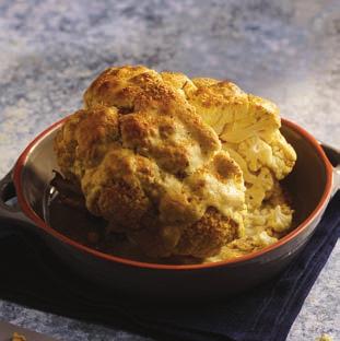 WHOLE ROASTED CAULIFLOWER ALFREDO 12 servings Prep Time: 10 minutes Cook Time: 1 hour INGREDIENTS 1 large head cauliflower (about 3 lbs) ½ cup (125 ml) water ½ cup (125 ml) Hellmann s Real Mayonnaise