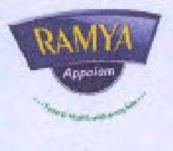 3750922 12/02/2018 RAMYA trading as ;RAMYA APPALAM NO.