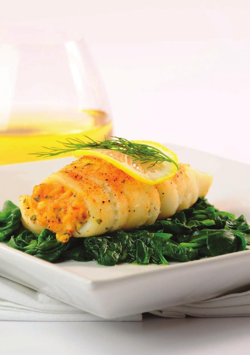 ROLLED LEMON SOLE STUFFED WITH COURGETTE n 4 skinless lemon sole fillets, (approximately 900g) n 100g courgette, coarsely grated n 2 anchovy fillets, finely chopped n 1 tbsp parsley, finely chopped n