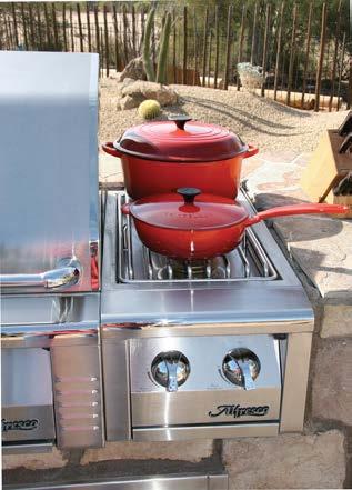 SIDE BURNERS SIDE BURNERS As Versatile As An Alfresco Grill Is, A Great Meal Nearly Always Requires A Quality Range Top.