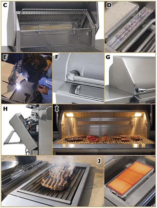 LX2 - REAL COMMERCIAL FEATURES Great Grilling = High Heat The Key To Perfectly Grilled Food Is Instant Caramelization, Which Seals In Juices For Tender, Moist And Flavorful Food.