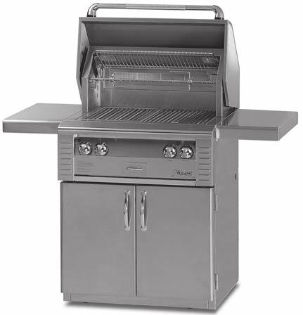 ALX2 GRILLS ON CART - 30 & 36 30 LX2 STANDARD GRILL ON CART: ALX2-30C Two High-Temp Stainless Steel Main Burners Producing 55,000 BTU S Optional Infrared Sear Zone (Shown) And All Infrared Models