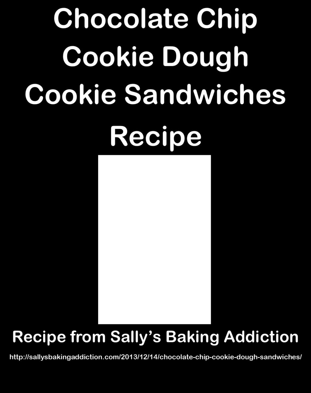 cookie sandwich flip chart recipe.