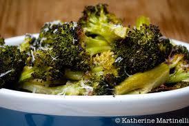 Oven-Roasted Broccoli 1-2 heaads of broccoli Olive oil Kosher salt Ground black pepper 2-4 cloves garlic (minced) 2