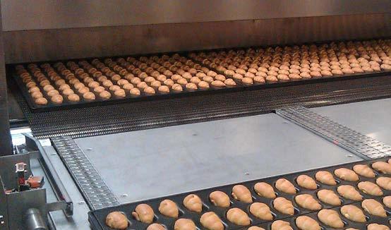 Then, whatever the chosen modular layout, by regulating the flow of the heating gases in the heat exchangers, the baking temperature profile can be