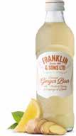 26667 71970 Soft Drinks - Bottles - Franklin 89070 99298 17996 Cloudy Ale & Rhubarb (12x275ml) Code 26667 Ginger Beer (12x275ml) Code 71970 Strawberry &
