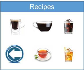 Recipe Settings: This entry takes the user into a sub menu to program the parameters unique to each recipe.