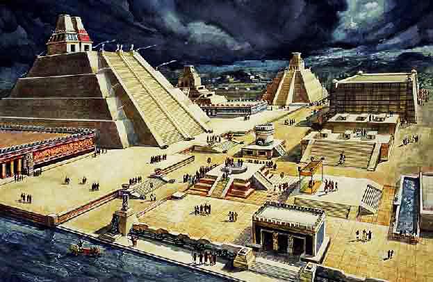 ! Tenochtitlan was the name of their new city! Means place of the prickly pear cactus!