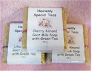 95 Hand Milled Soaps Our soaps are made with goat s milk, vegetable and coconut oils and green tea extract. This is a naturally moisturizing, hypo-allergenic soap.