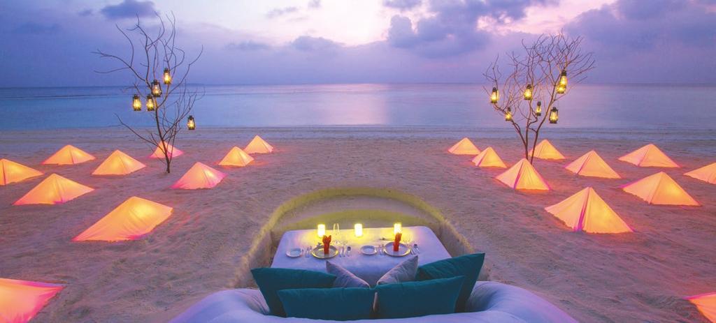 DIG-IN BEACH DINNER SET-UP The ultimate romantic Borderless Dining experience.