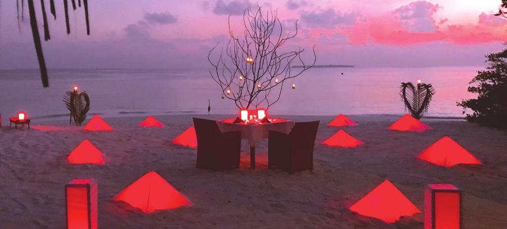 HONEYMOON BEACH DINNER SET-UP Celebrate your Honeymoon with a romantic beach dining experience.