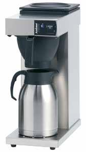 maker is designed to brew coffee directly into a thermos jug. The 2 litre stainless steel double-walled thermos jug is a standard accessory.
