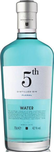 32162152 5TH FIRE GIN 42% 70CL A sweet and almost silky sprit, 5th Fire has been gently infused with a whole range of soft red fruits 5TH