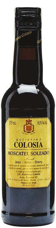 Made from the partially fermented must of sunned Pedro. 31050245 GUTIERREZ COLOSIA FINO 15% 37.