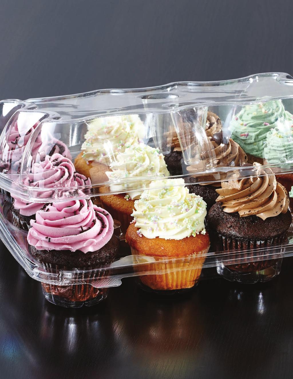 CUPCAKE, CAKE AND MUFFIN CONTAINERS SHOW OFF YOUR BAKED GOODS Sabert s high clarity bakery packaging drives impulse sales by making desserts look irresistible.