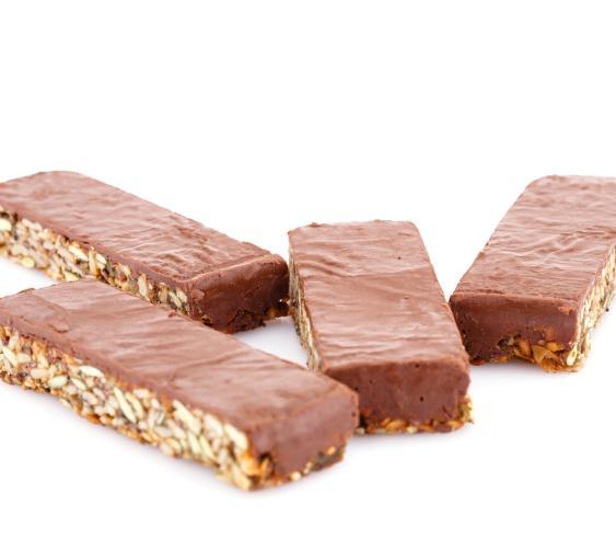 Choc Dipped Sesame Nut Bars Serves: 20 Prep Time: 25 mins These are a great alternative to processed muesli bars while offering a hint of sweetness with the dark chocolate - yum!