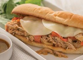 Cook on LOW 8-10 hours or HIGH 6-8 hours. Remove roast from cooker; shred pork. Place back in cooker and toss with sauce. 3. Place shredded pork, peppers and onions in toasted buns. Top with cheese.