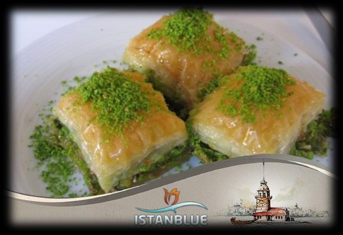 filo filled with chopped pistachio and sweetened with syrup (3