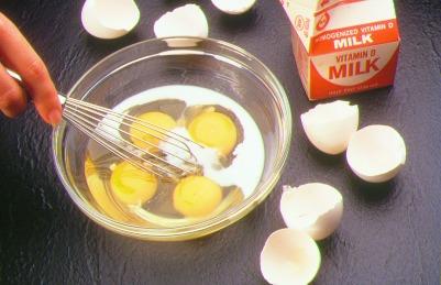 Egg and milk mixture