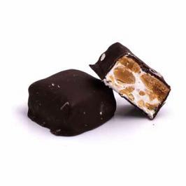 covered with fine dark chocolate to counteract the sweetness of nougat. Cod.