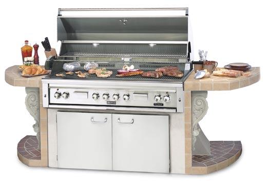 54" 54" (All Grill) only Island shown for product display only Model L54PSR shown with access doors.