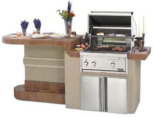 27" Professional Grills Island shown for product display only Model L27R shown with access doors.