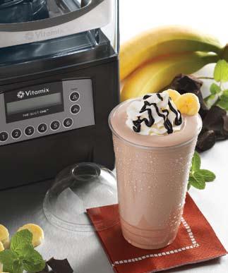 with perfectly blended frappés, smoothies, shakes,
