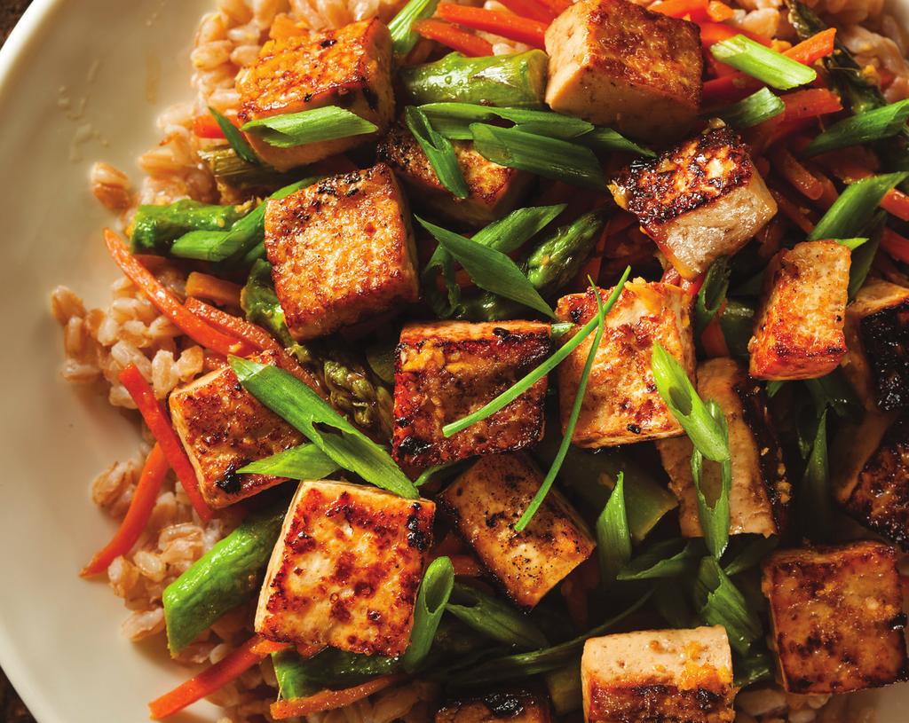 Tempeh Tofu Tempeh is a traditional fermented soybean food. It s high in protein, fiber, and nutrients, and has a firm texture and nutty flavor.
