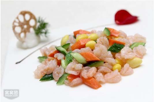 Light-Sautéed Shrimp with Vegetables 1. Shrimp 2. Cucumber 3.
